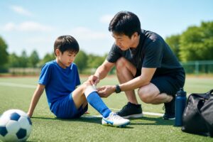 ジュニアサッカーのスパイクによる靴擦れ対策は？