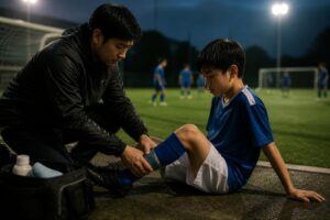 ジュニアサッカーで爪に内出血ができたときの対処法は？